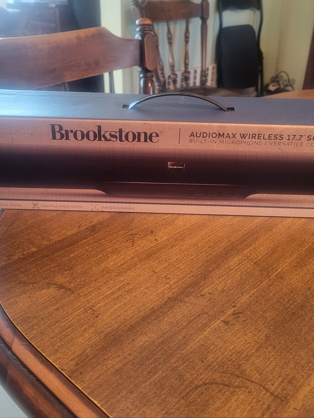 Brookstone Black AudioMax Wireless Soundbar